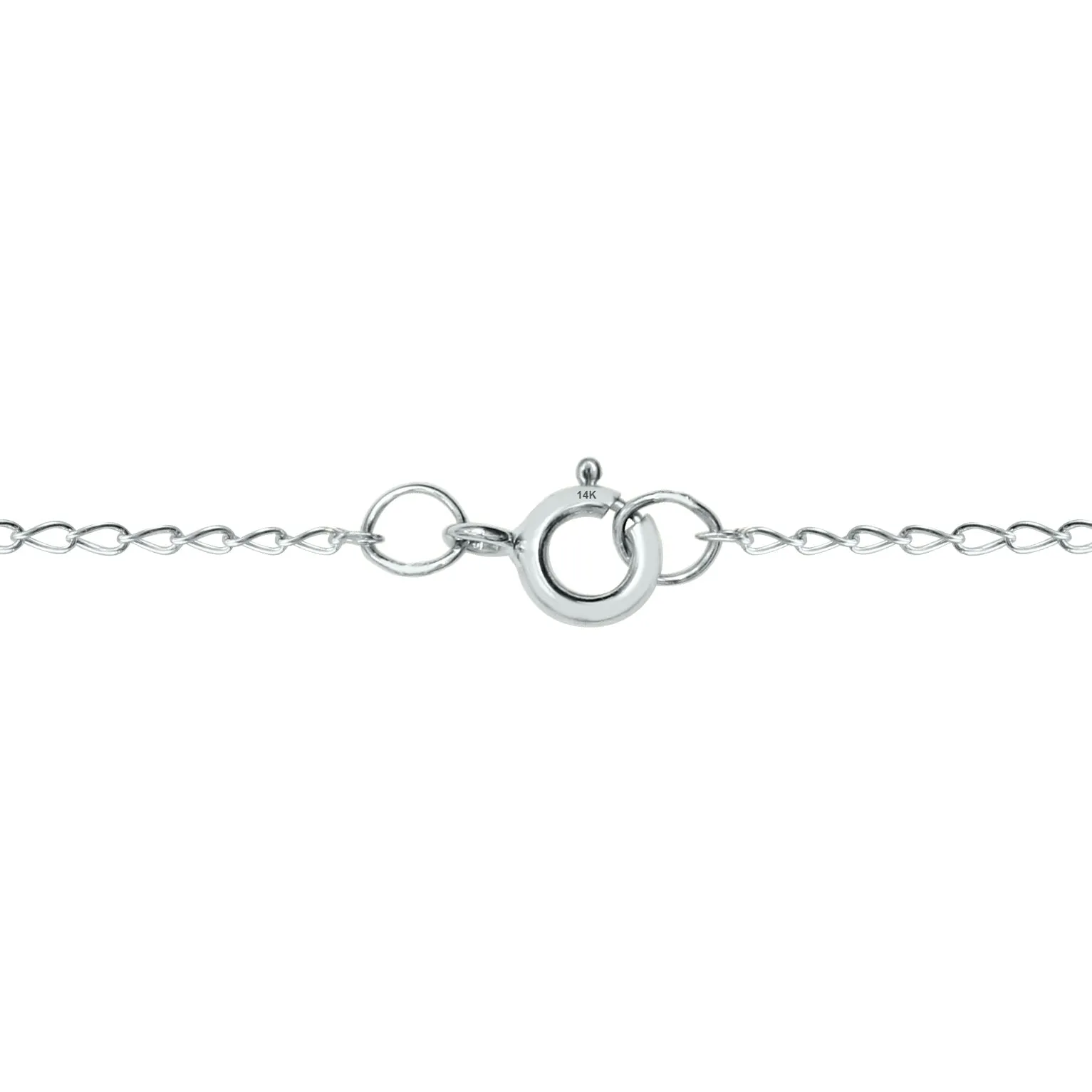 14K White Gold 4Mm Square Emerald Pendant