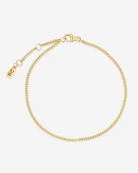 Diamond Cut Curb Chain Bracelet