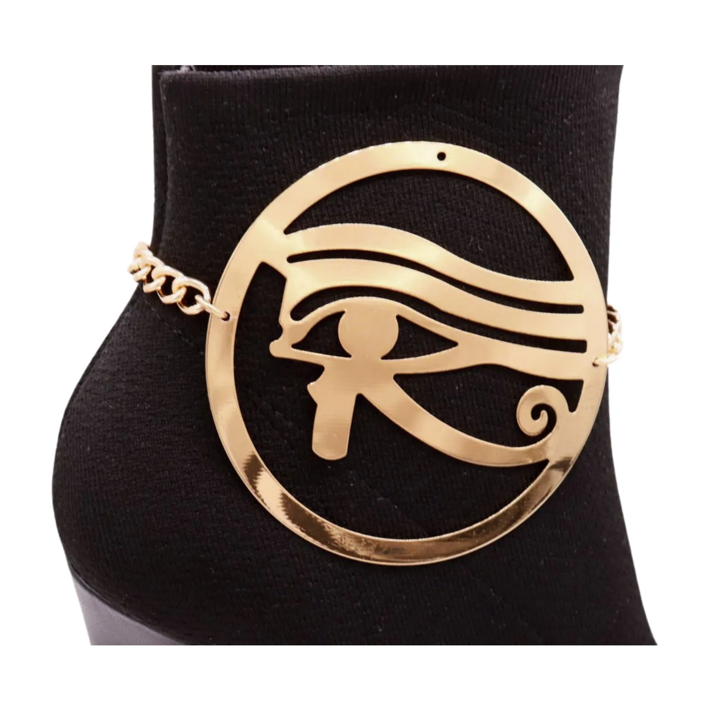 Horus Eye Egyptian Pendant Metal Boot Chain