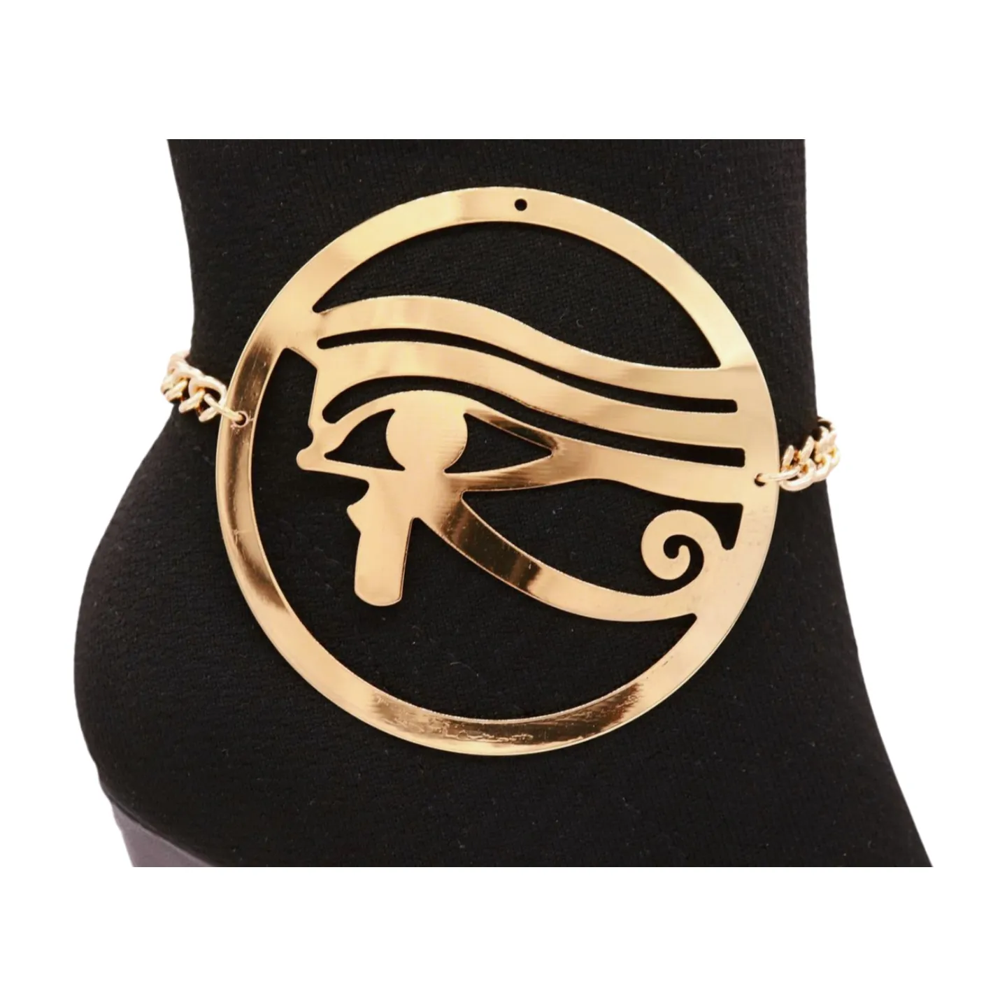 Horus Eye Egyptian Pendant Metal Boot Chain