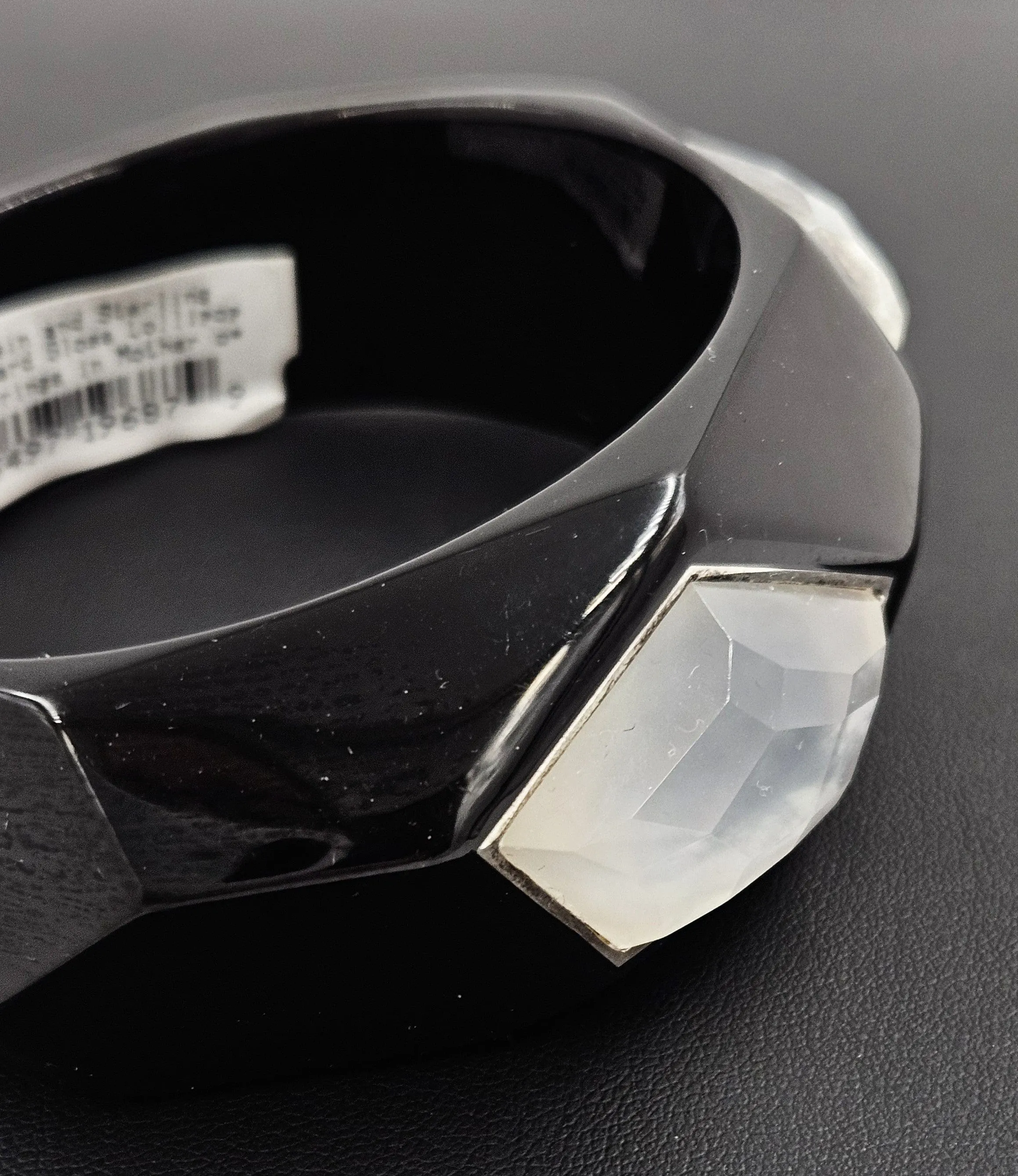 NWT Ippolita Black Resin 925 MOP Hard Gloss Lollipop Bangle $495 Sold Out