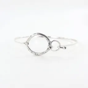 Pear and Circle Clasp Bangle