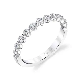 Stackable wedding band 14k Gold White